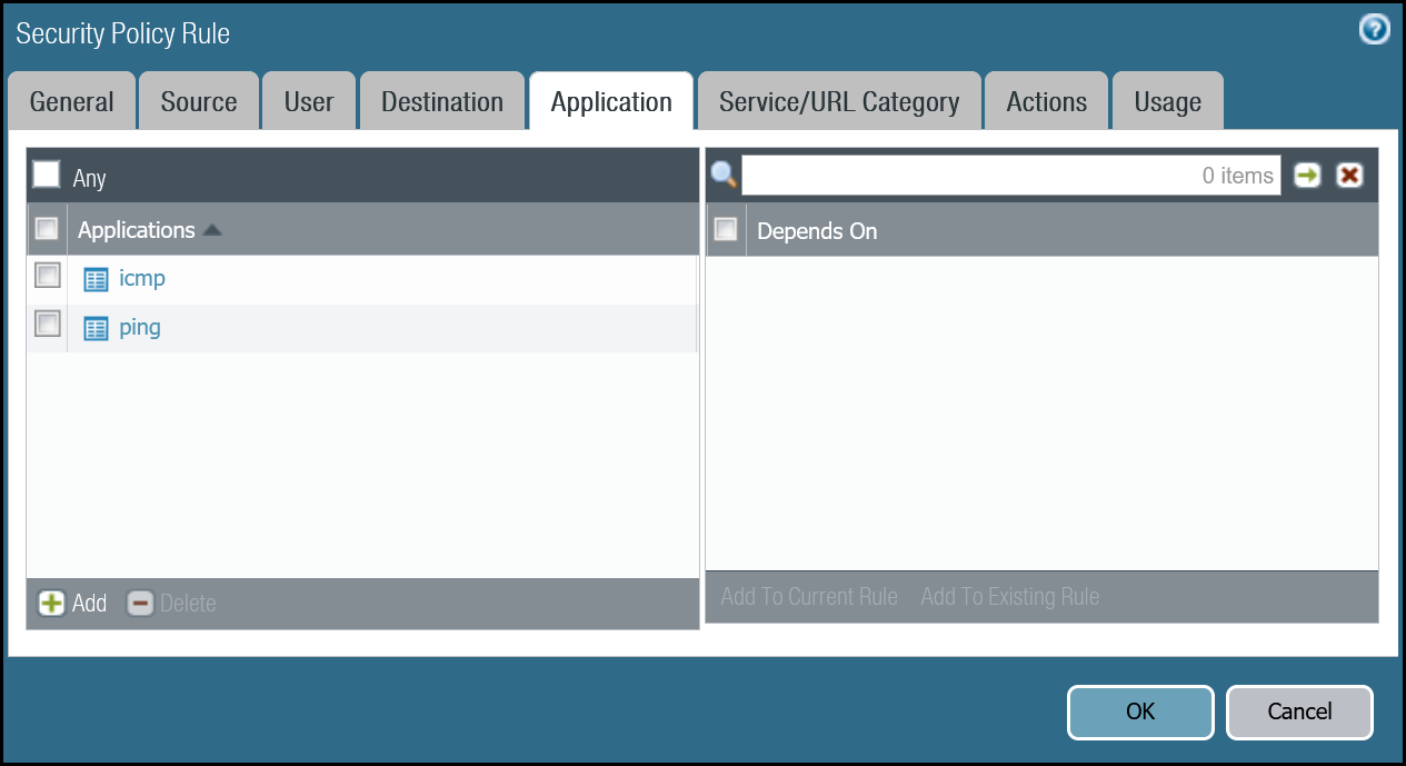 Bidirectioanl Health Check Rule - Apps